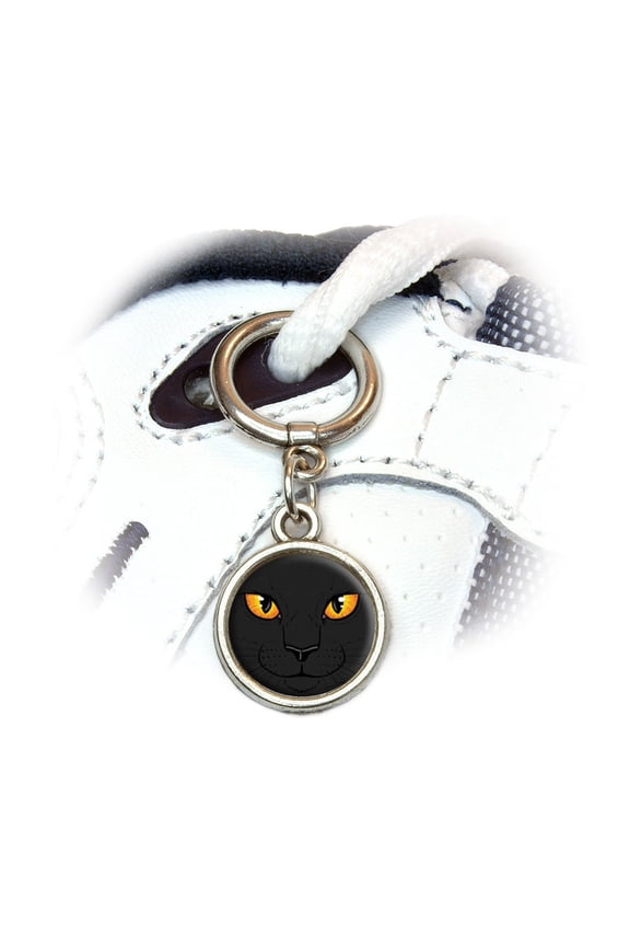 Black Cat Face - Pet Kitty Halloween Shoe Charm