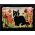 thumbnail image 1 of Black Cat Flowers Latch Hook Rectangle Rug Kits for Adults Needle Crochet Yarn Embroidery Carpet Hook and Latch Kit Floor Mat Tapestry Christmas Home Decoration 52x38cm(2), 1 of 7
