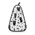 thumbnail image 1 of Black Cat Footprint Pattern Hand Towel Quick Drying Home Storage Kitchen Towel Hooks Dish Cloths, 1 of 6