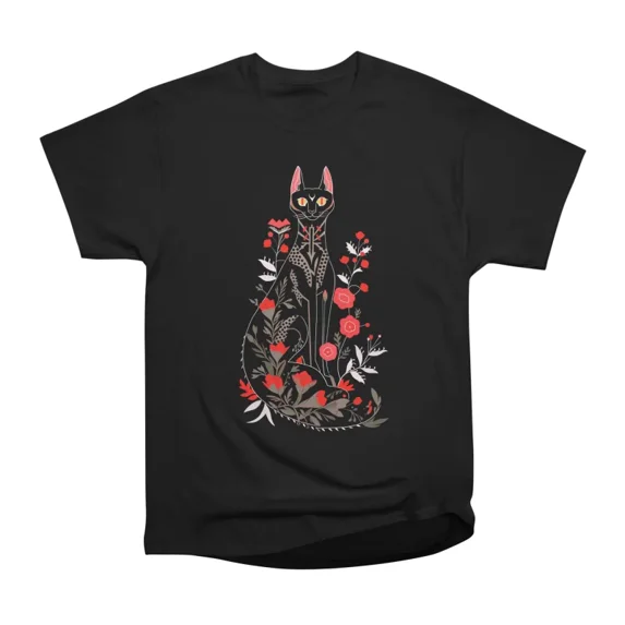 Black Cat Garden T-Shirt Tee Gift For Him Merch For Her Apparel For Friend