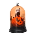thumbnail image 1 of Black Cat Halloween Decor, Orange Halloween Lantern, Battery Operated Night Light, Spooky Indoor Halloween Decor for Home, Mantel and Haunted House Display, 1 Pack, 1 of 7