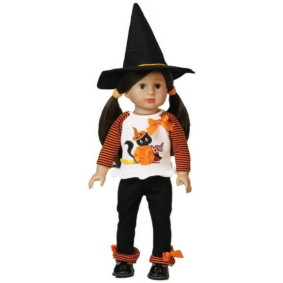 Black Cat Halloween Pant Set for 18inch Doll | American Fashion World