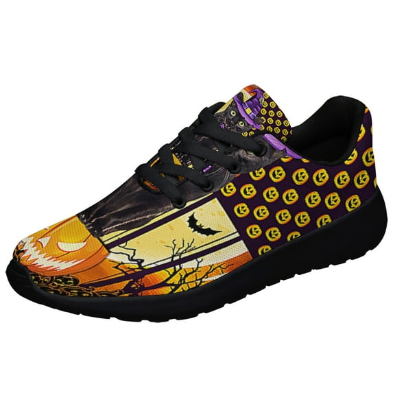 Black Cat Halloween Shoes Sneakers Black Size 7.5