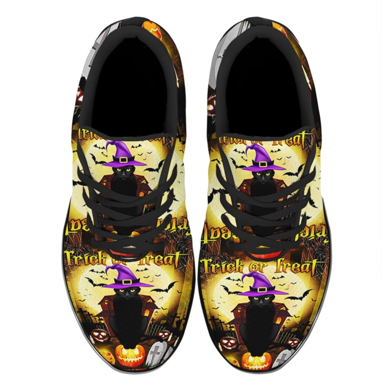Black Cat Halloween Shoes Women display picture 1