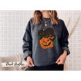 thumbnail image 1 of Black Cat Halloween Sweatshirt, 1 of 7