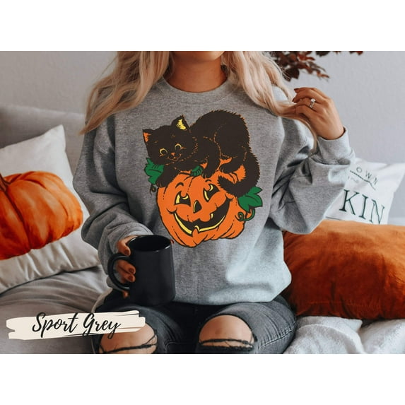 Black Cat Halloween Sweatshirt