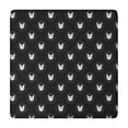 thumbnail image 1 of Black Cat Head Pattern Square Fitted Tablecloth with Elastic Edge,Square Table Cover,Washable Elastic Table Cover for Home Kitchen Party Decor 34"x34", 1 of 6