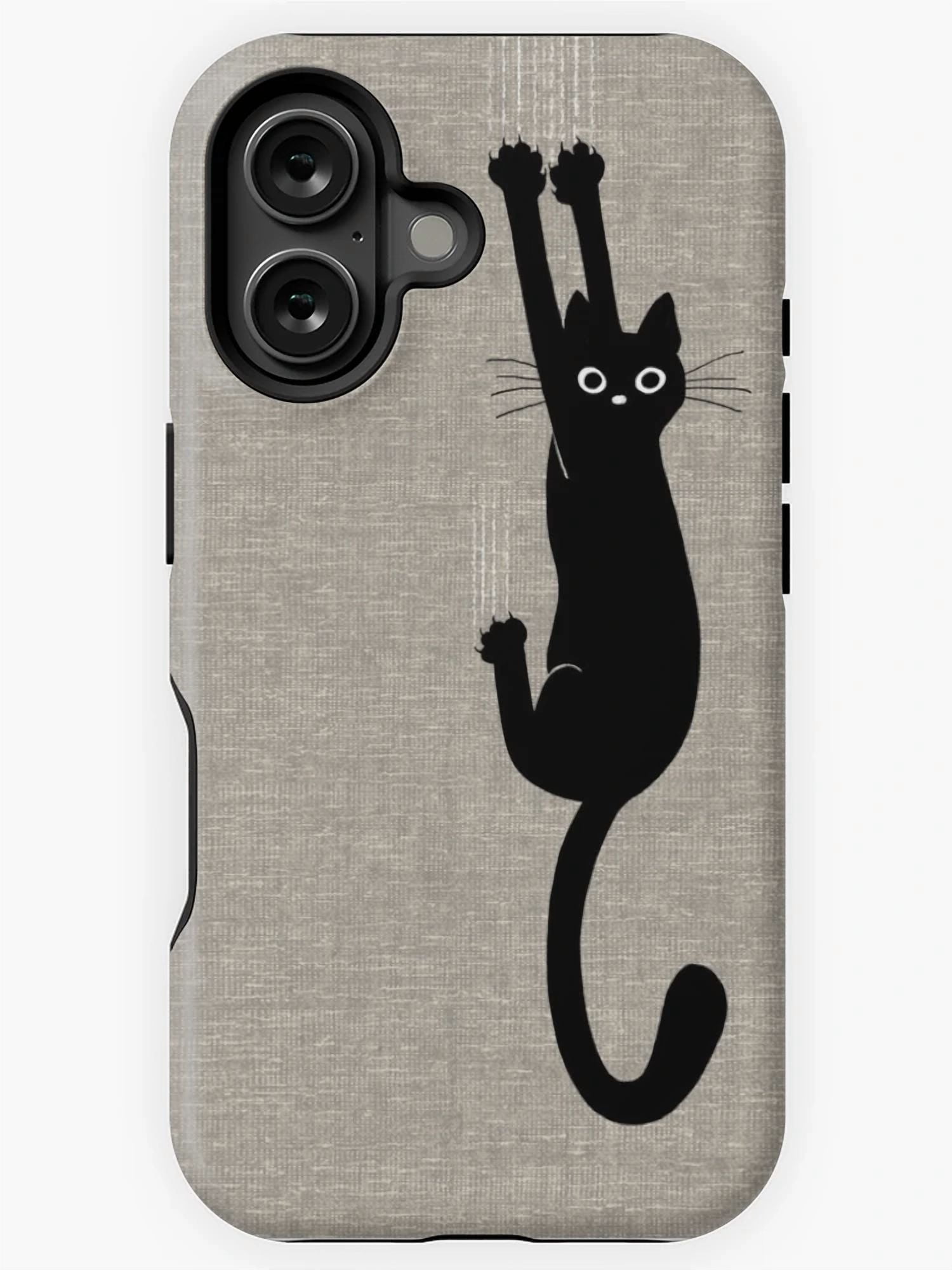 Black Cat Pearl Hand Strap for iPhone Case_BDHL7831