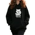thumbnail image 1 of Black Cat Hoodie Funny Graphic Pullover Cute Unisex Sweatshirt for Men and Women Casual Streetwear Gift for Cat Lovers, 1 of 5