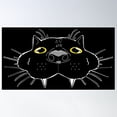 thumbnail image 1 of Black Cat I Bite You Because I Love You Poster Wall Art, Modern Wall Decor For Living Room Bedroom, 8x12 UNFRAMED, 1 of 3