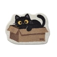 thumbnail image 1 of Black Cat In Box Shaped Doormat, Fluffy Cartoon Kitten Floor Rug, Non Slip Water Absorbent Indoor Entrance Mat for Cat Lovers Home Decor, 1 of 7
