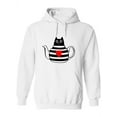 thumbnail image 1 of Black Cat In Teapot. Hoodie Women -Image by Shutterstock, Female Medium, 1 of 4