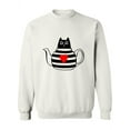thumbnail image 1 of Black Cat In Teapot! Sweatshirt Women -Image by Shutterstock, Female 3X-Large, 1 of 4