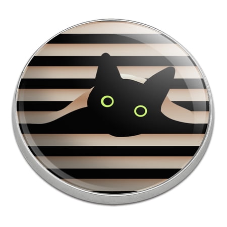 Black Cat In Window Golfing Premium Metal Golf Ball Marker