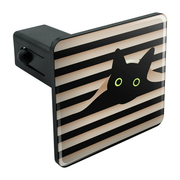 Black Cat In Window Tow Trailer Hitch Cover Plug Insert