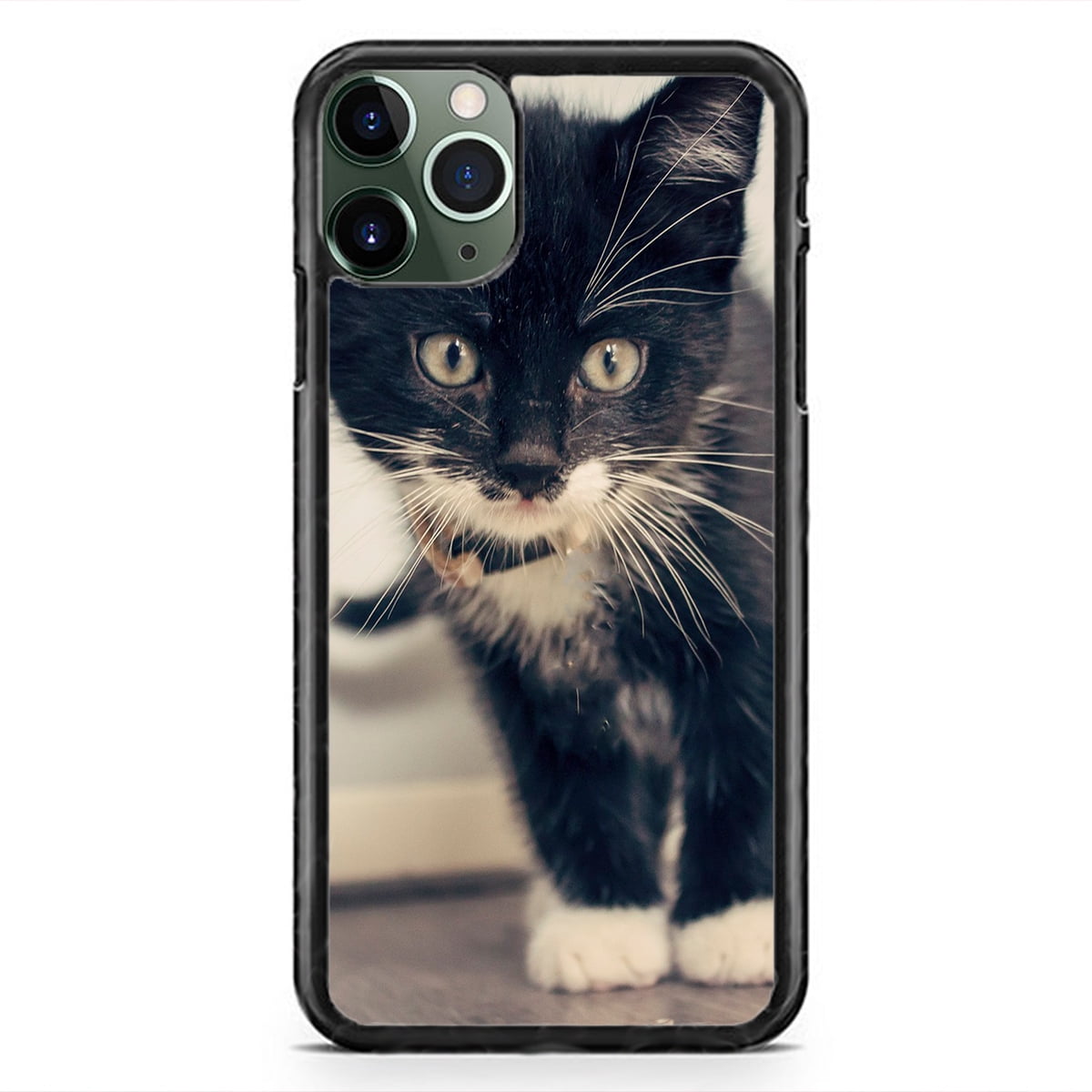 Black Cat Kitty Kitten Pet Slim Shockproof Hard Rubber Custom Case