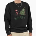 thumbnail image 1 of Black Cat Knocking Over Christmas Tree Graphic Unisex Sweatshirt Retro Vintage Art G22360, Up to Size 5XL, 1 of 2