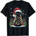 thumbnail image 1 of Black Cat Krismast S@Nt_A Hat Meowy Cat T-Shirt, 1 of 4