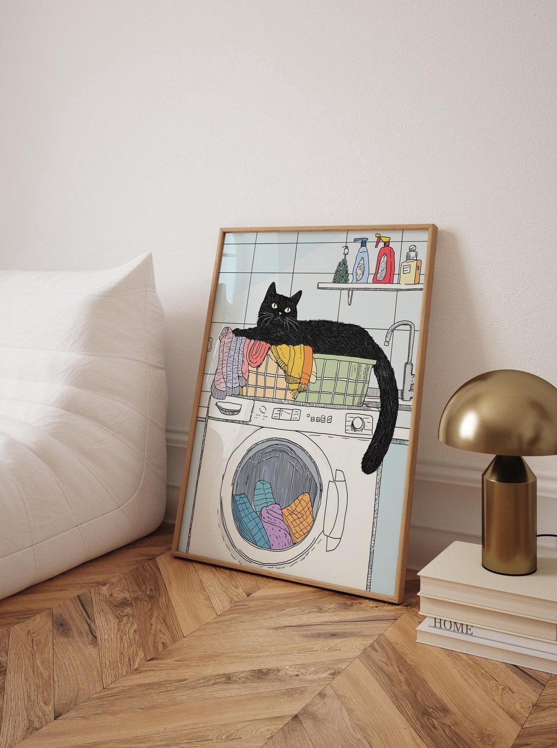 Black Cat Laundry Room Cute Laundry Decor Poster , Poster Print Only ...