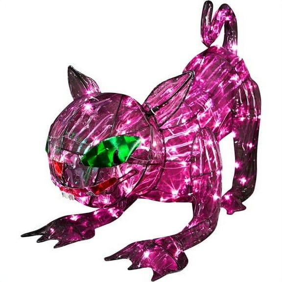 Black Cat Light Up Halloween Prop