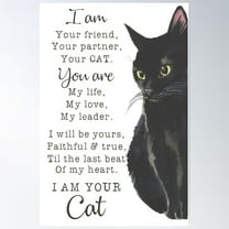 Black Cat Lovers Poster Wall Art, Modern Wall Decor For Living Room Bedroom, 8x12 UNFRAMED