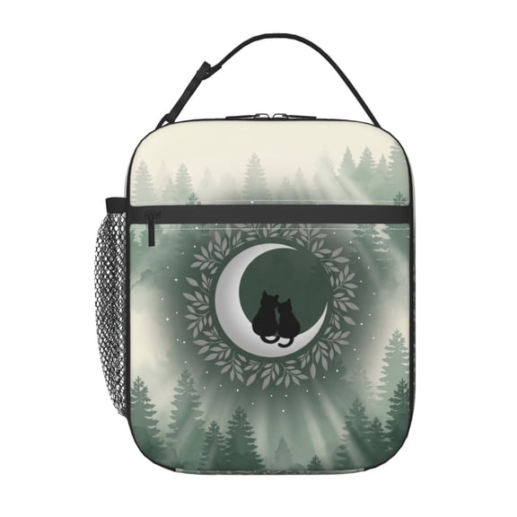 Black Cat Lunch Box For Adults Women Funny Cat Lunch Box Insulated Cooler Reusable Lunch Bag Container Gifts For Work Office Picnic Travel