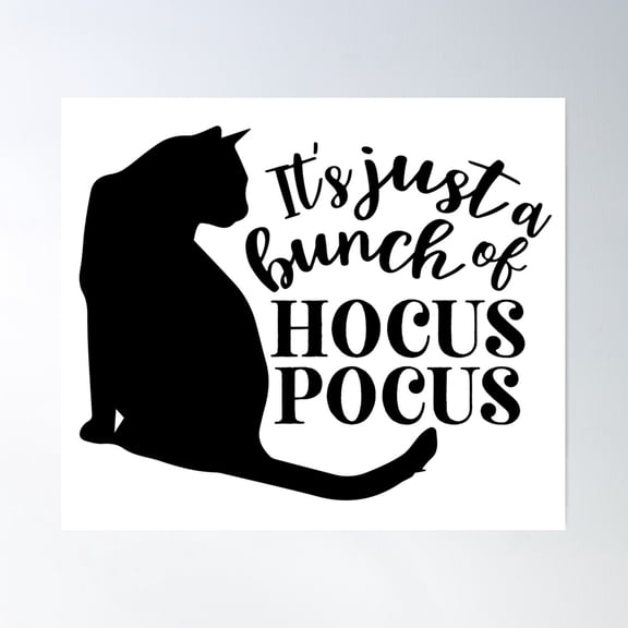 Black Cat Magic Poster Wall Art, Modern Wall Decor For Living Room Bedroom, 12x18 UNFRAMED
