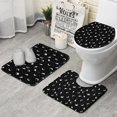 thumbnail image 1 of Black Cat Moon Star Pattern Bathroom Rugs Sets 3 Piece,Toilet Cover Set,Absorbent Non Slip Bathroom Mats Sets with U-Shaped Contour Rug Toilet Rug Set, 1 of 5