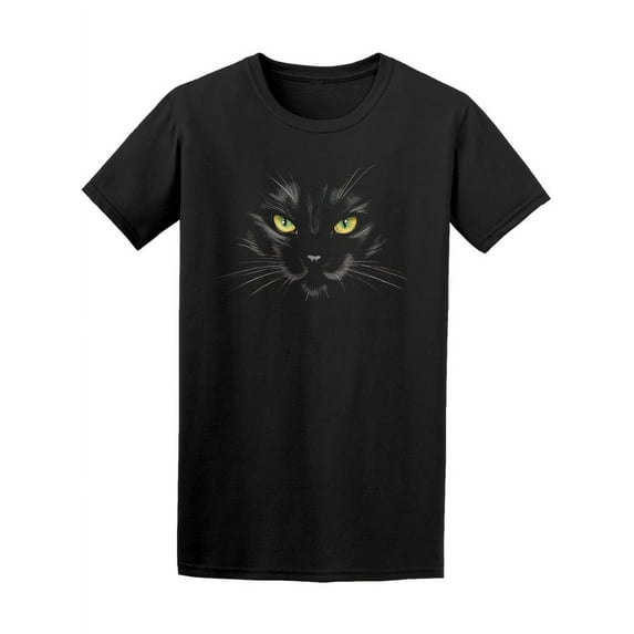 Black Cat On Black Tee Men's -Image by Shutterstock