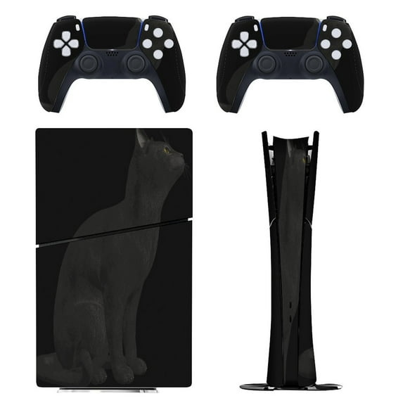 Black Cat PS5/PS5 Slim Digital Disc Skin Sticker For Console And Controller Skins