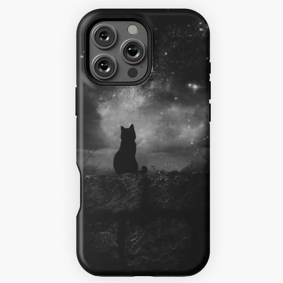 Black Cat Paint Splatter Abstract Art Phone Case for iPhone 11 12 13 14 15 16 17 Pro Max