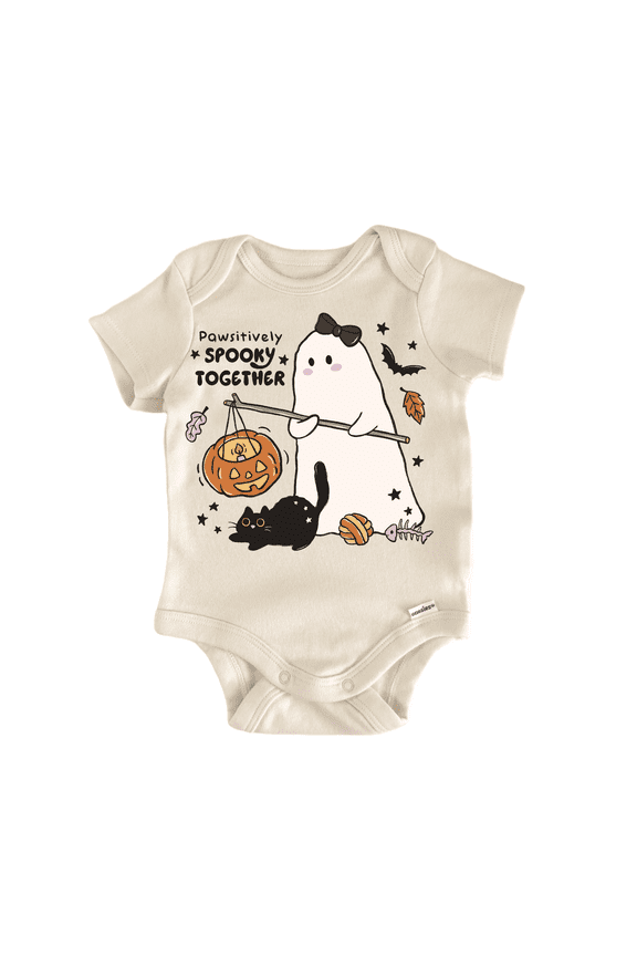 Black Cat Paw Halloween Newborn Baby Bodysuit