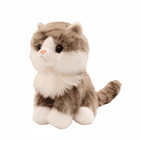 Black Cat Plush Doll-Realistic Stuffed Kitten Plush Toy Cute Soft Cat Surprise Pillow Birthday Gift