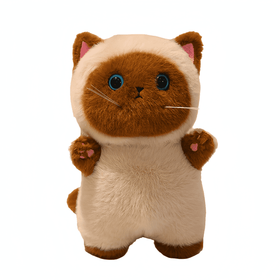 Siamese cat Plush Realistic Cat Stuffed Animal Cute Animal Plush Birthday Christmas Gift for Girlfriend