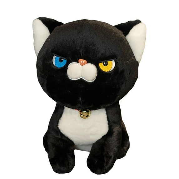 Black Cat Plush Toy Black Cat Pillow Soft Fat Stuffed Animals Plushie Stuffed Toys for Kids Birthday Girlfriend Valentines Gift