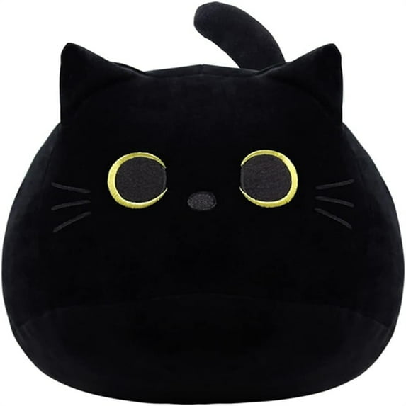 Black Cat Plush Toy, Cute Black Cat Stuffed Animals,40cm