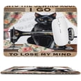 thumbnail image 1 of Black Cat Print Mouse Pad, Funny Cat Mouse Pad, Office Desk Accessories,Desk Decor, Rectangle Non-Slip Rubber, Stitched Edge,Funny Office Presents 8"x10", 1 of 8