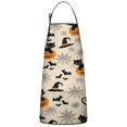 thumbnail image 1 of Black Cat Pumpkin Halloween Pattern Apron-Garden Aprons for Women with Pockets-Cotton Linen Waterproof Kitchen Cooking Gardening Aprons Adjustable for Kitchen,Cooking,BBQ and Salon 33"x27", 1 of 7