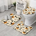 thumbnail image 1 of Black Cat Pumpkin Halloween Pattern Bathroom Rugs Sets 3 Piece,Toilet Cover Set,Absorbent Non Slip Bathroom Mats Sets with U-Shaped Contour Rug Toilet Rug Set, 1 of 5