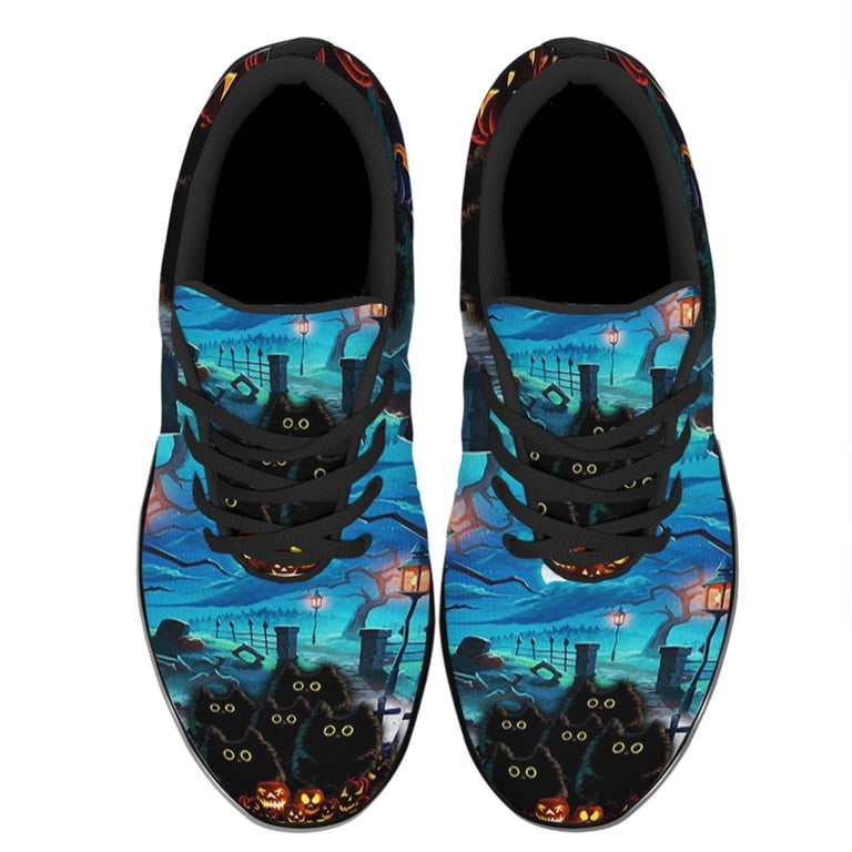 Black Cat Pumpkin Halloween Shoes Women