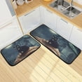 thumbnail image 1 of Black Cat on Pumpkin Kitchen Rugs 2 Pieces, Church Night Floor Mat Room Area Rug Washable Carpet Perfect for Living Room Bedroom Entryway Carpet Runner, 1 of 7