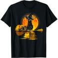 thumbnail image 1 of Black Cat Pumpkin Moon Halloween Costume Cat Lover Men Women T-Shirt, 1 of 4