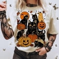 thumbnail image 1 of Black Cat Pumpkin Shirt, Ghots Cat Shirt, Retro Halloween Shirt, Gothic Shirt, Black Cat Shirt, Fall Shirt, Halloween Cat Mama Shirt, Autumn Shirt, 1 of 5