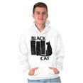 thumbnail image 1 of Black Cat Punk Rock Kitty Lovers Hoodie Sweatshirt Women Men Brisco Brands S, 1 of 6