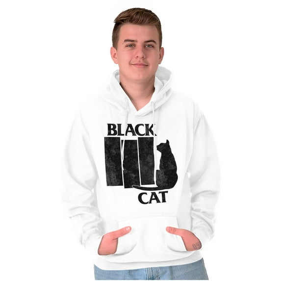 Black Cat Punk Rock Kitty Lovers Hoodie Sweatshirt Women Men Brisco Brands S