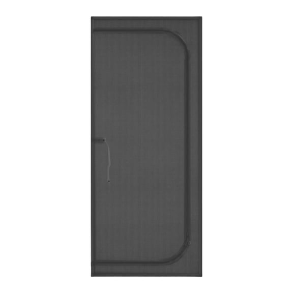 Black Cat Resistant Mesh Door Curtain with Double Zipper for Pet Safety and Mosquito Protection