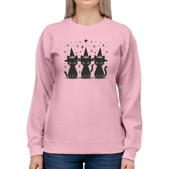 Black Cat Salem Witch Graphic - Women's Sweatshirt
