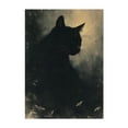 thumbnail image 1 of Black Cat Silhouette - Digital Art Cat Gothic Mystical Animal Surrealism Night Sky Unframed Wall Art Print 4 x 6 inches, 1 of 16