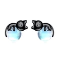 thumbnail image 1 of Black Cat Stud Earrings 925 Sterling Silver Cat Earrings Moonstone Stud Earrings Jewelry Gift for Women, 1 of 6