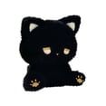 thumbnail image 1 of Black Cat Stuffed Animal, Stuffed Cat Plush, 12 In, Tuxedo Cat Plush, Chonky Cat Plush, Cuddly Companion, Bedroom Decor, Black Gold, 1 Pc, 1 of 7
